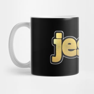 Shiny black and Gold JESUS word ver13 Mug